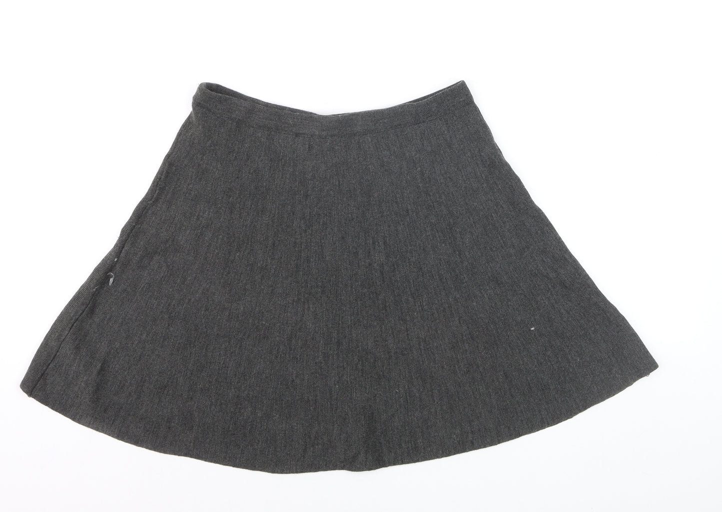 Tahari Women's Grey Wool Blend Knit A-Line Skirt Size S