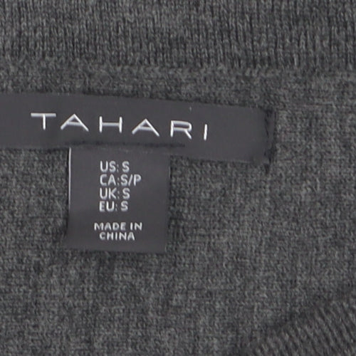 Tahari Women's Grey Wool Blend Knit A-Line Skirt Size S
