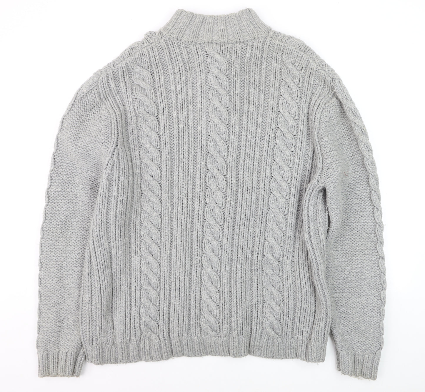 John Rocha at Debenhams Mens Grey 2XL Cable-Knit Henley Jumper
