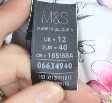 Marks and Spencer Per Una Women's Pink Wool Blend Pea Coat UK 12