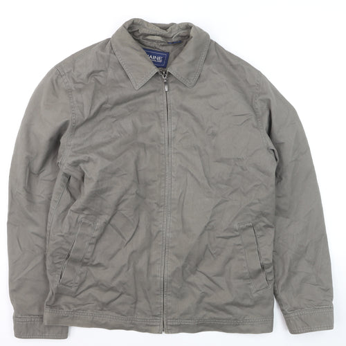 Maine New England Men’s Grey Cotton Twill Full Zip Jacket M