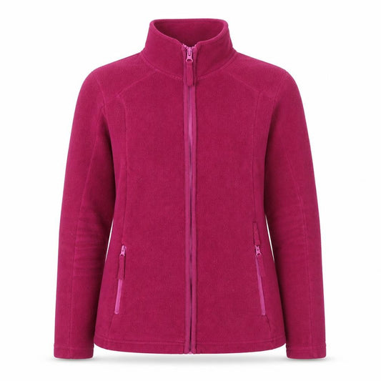 Front view of Mountain Warehouse Women’s Pink Fleece Full Zip Hoodie UK 8