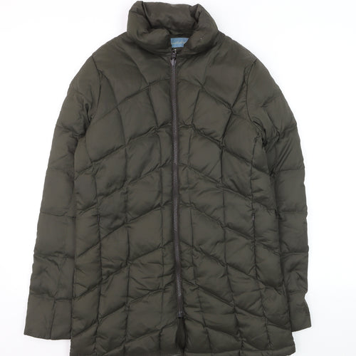 WindRiver Women’s Green Puffer Jacket Small Petite Down Insulated