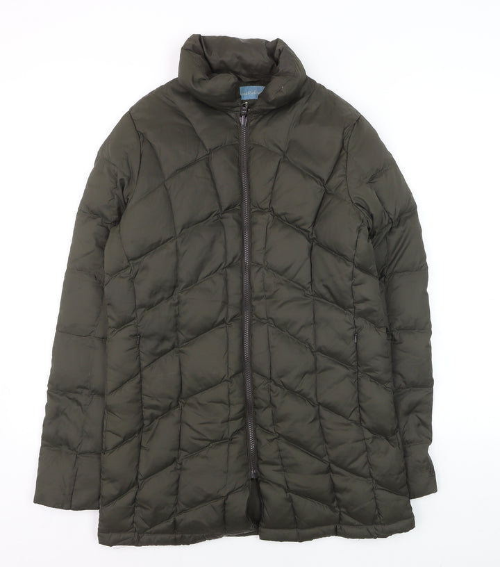 WindRiver Women’s Green Puffer Jacket Small Petite Down Insulated