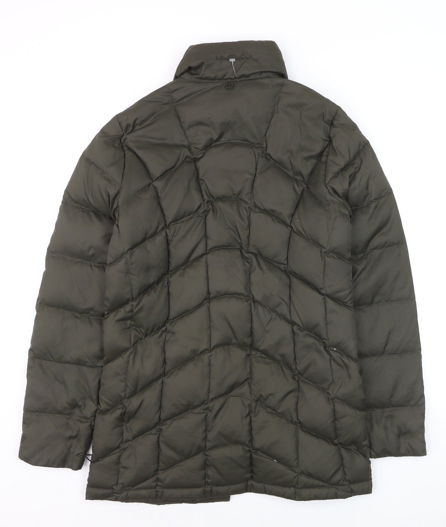 WindRiver Women’s Green Puffer Jacket Small Petite Down Insulated