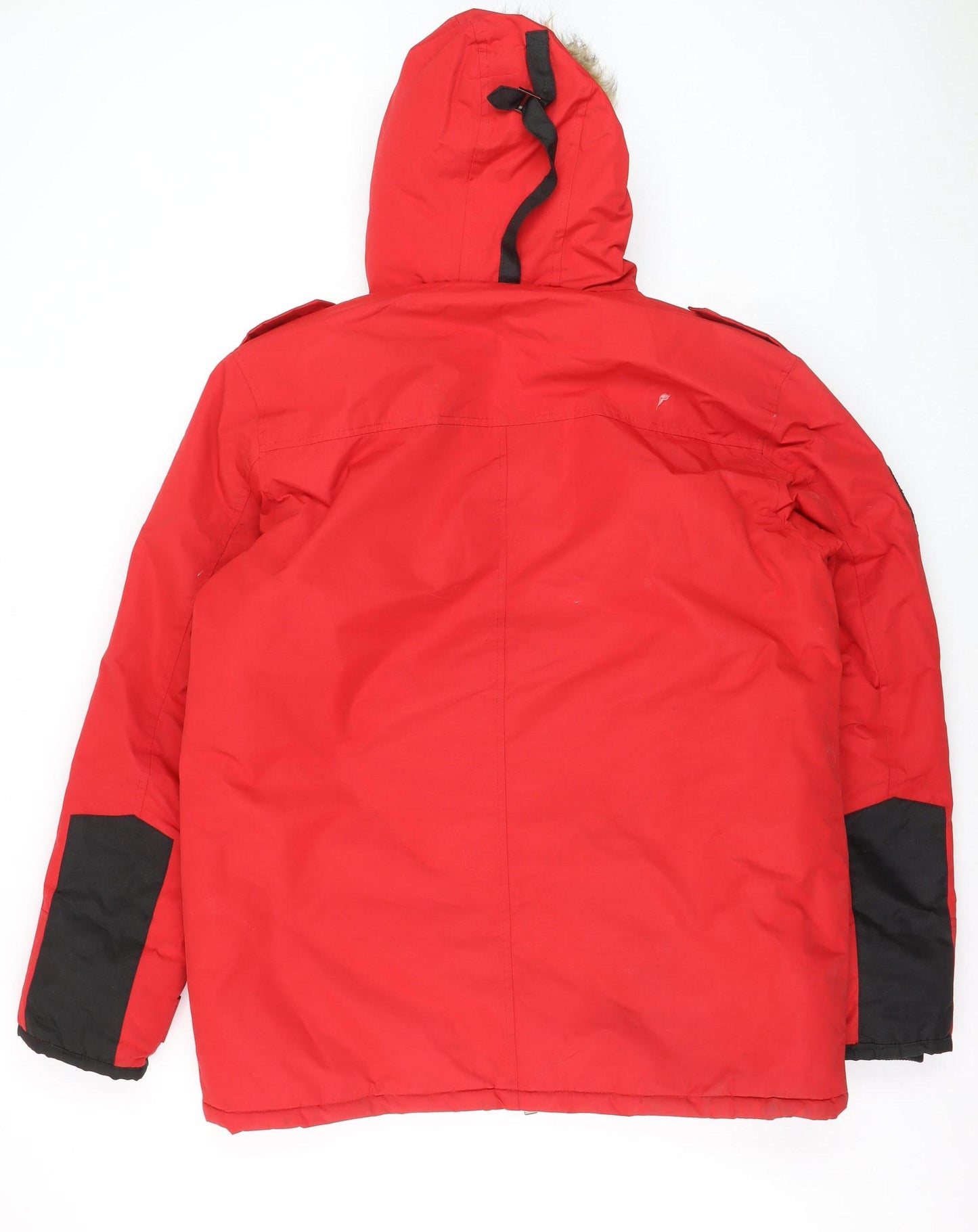 Peak Mountain Mens Red XL Waterproof Hooded Parka Jacket