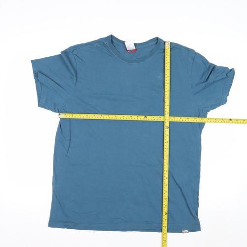The North Face Men's Blue Cotton Short Sleeve Outdoor T-Shirt Size L
