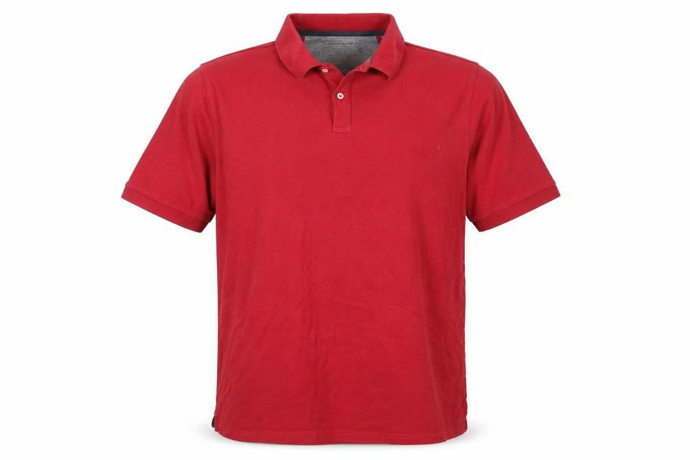 Modern Essentials Men's Red Pure Cotton Piqué Polo Shirt XXXL Regular Fit