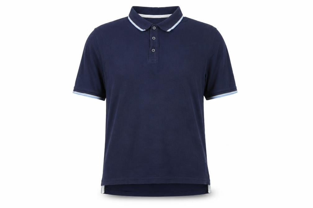 Front view of Blue Harbour Men's Blue XL Regular Fit Polo Shirt