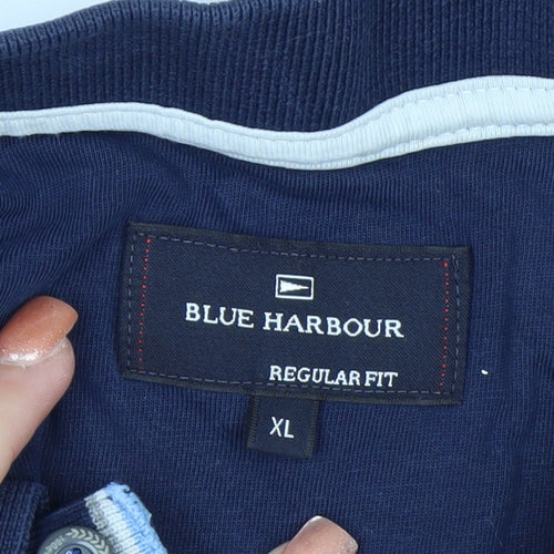 Blue Harbour Men's Blue XL Regular Fit Polo Shirt