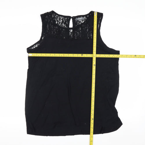 Studio Women’s Black Lace Sleeveless Camisole Blouse Size 16