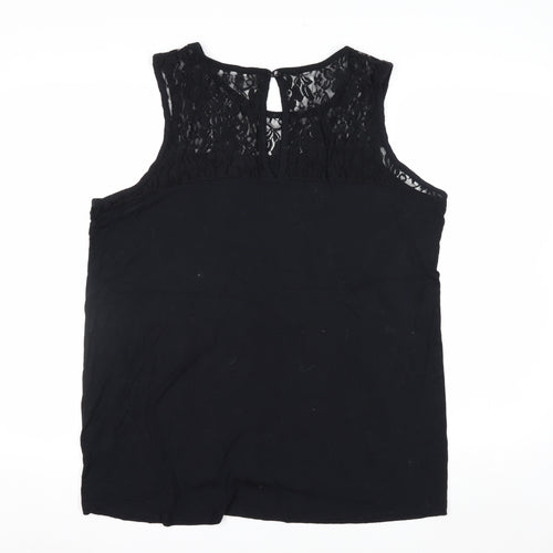 Studio Women’s Black Lace Sleeveless Camisole Blouse Size 16