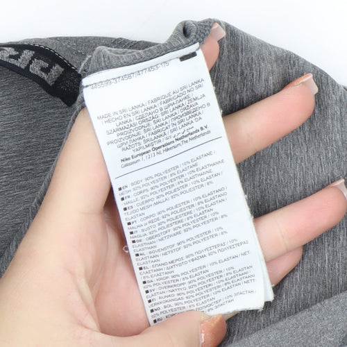 Nike Men's Grey Pro Combat Dri-FIT Compression Long Sleeve Top S