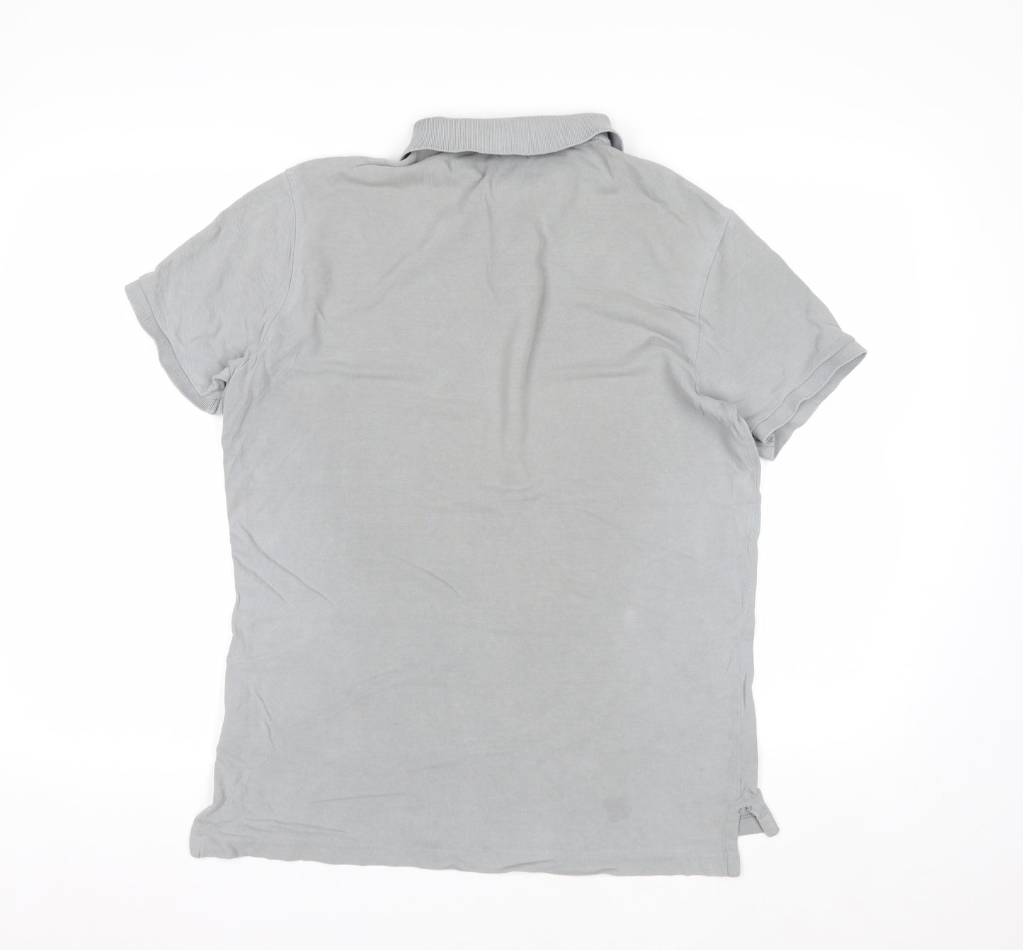 Ralph Lauren Men's Grey Custom Fit Polo Shirt Size M