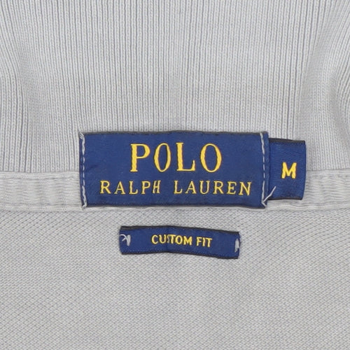 Ralph Lauren Men's Grey Custom Fit Polo Shirt Size M