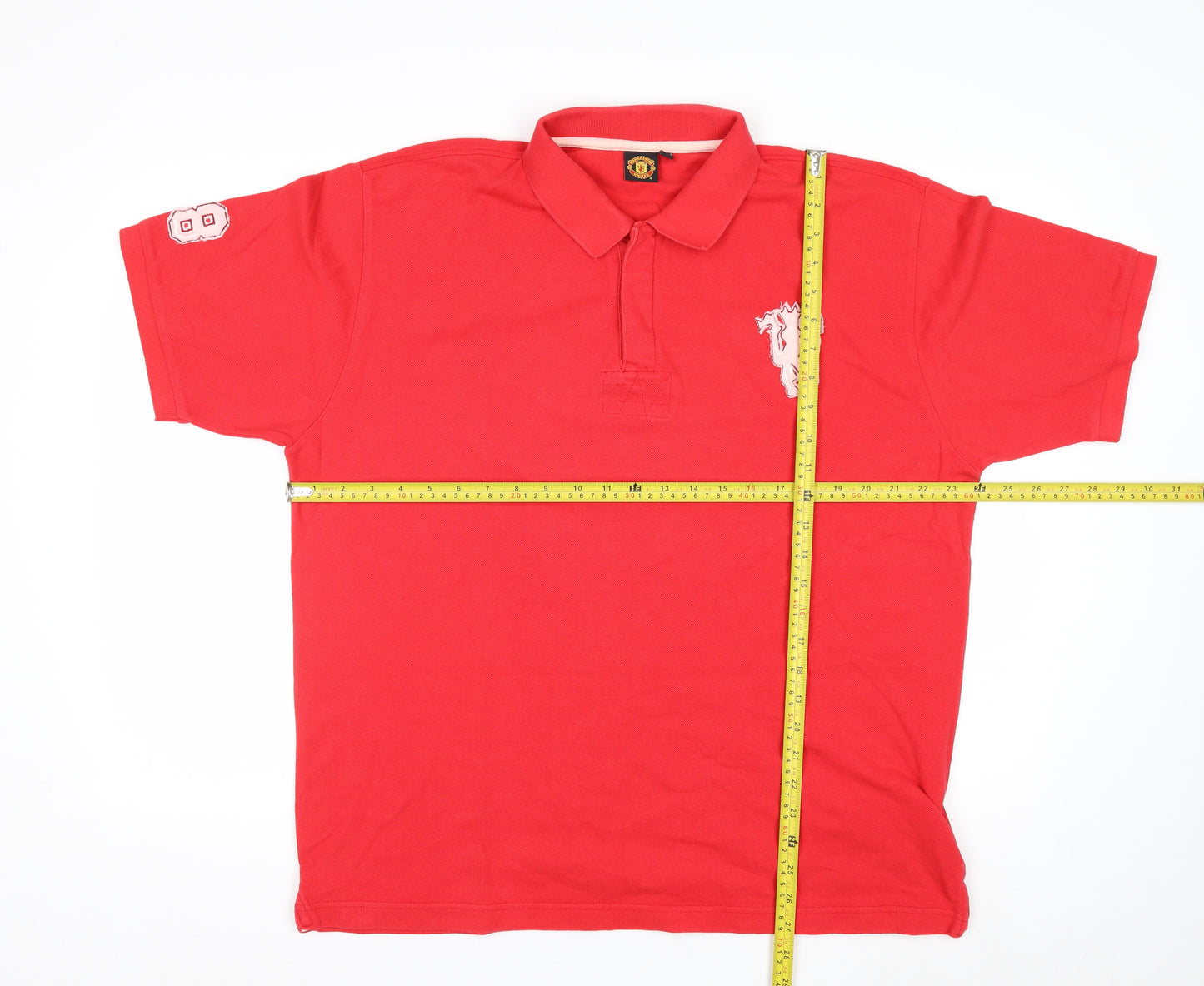Manchester United Men's Red Cotton Polo Shirt XL