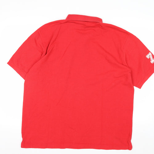 Manchester United Men's Red Cotton Polo Shirt XL