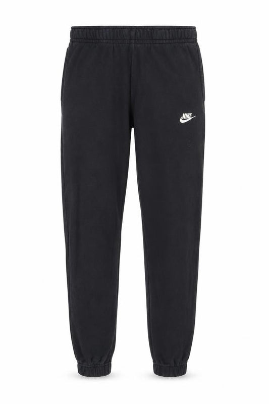 Front view of Nike Men's Black Jogger Sweatpants, size M, Cotton Fleece