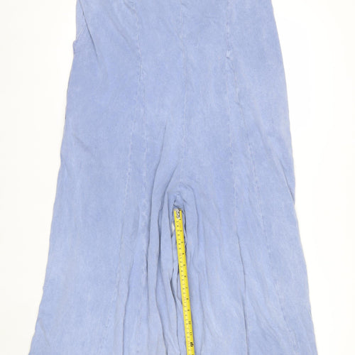 Next Women Blue Jumpsuit UK 16 Sleeveless Wide-Leg Summer Style