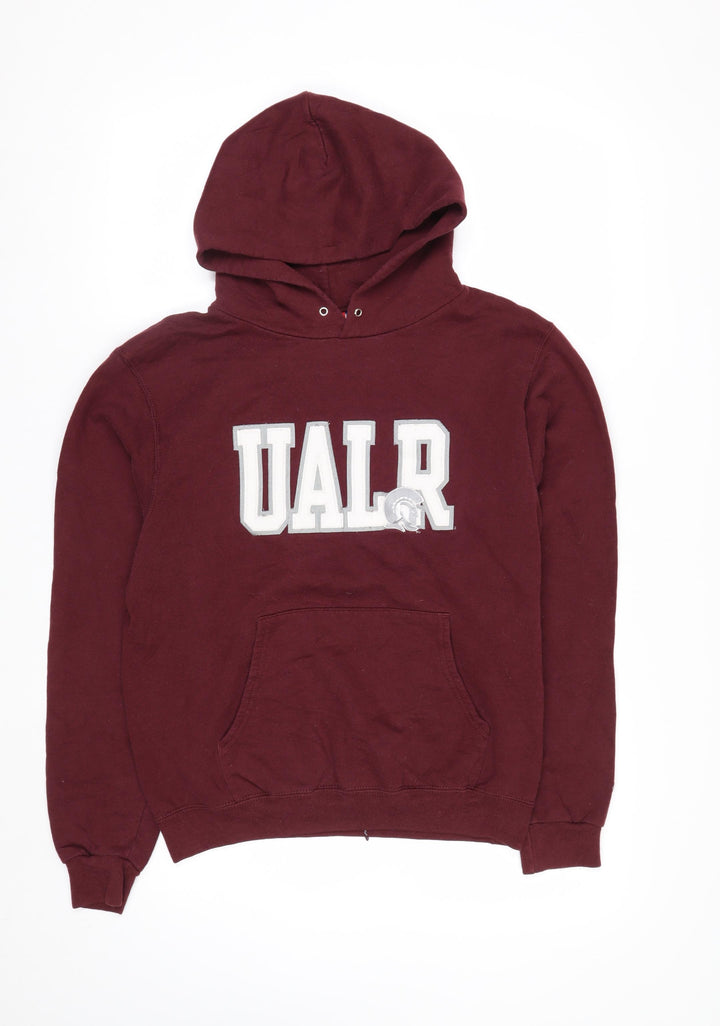 Champion Men's Red Pullover Hoodie S UALR Logo Sportswear