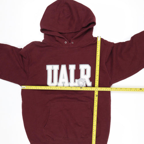 Champion Men's Red Pullover Hoodie S UALR Logo Sportswear