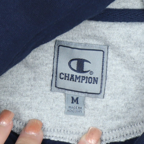 Champion Men's Blue Pullover Hoodie Size M Sports Graphic