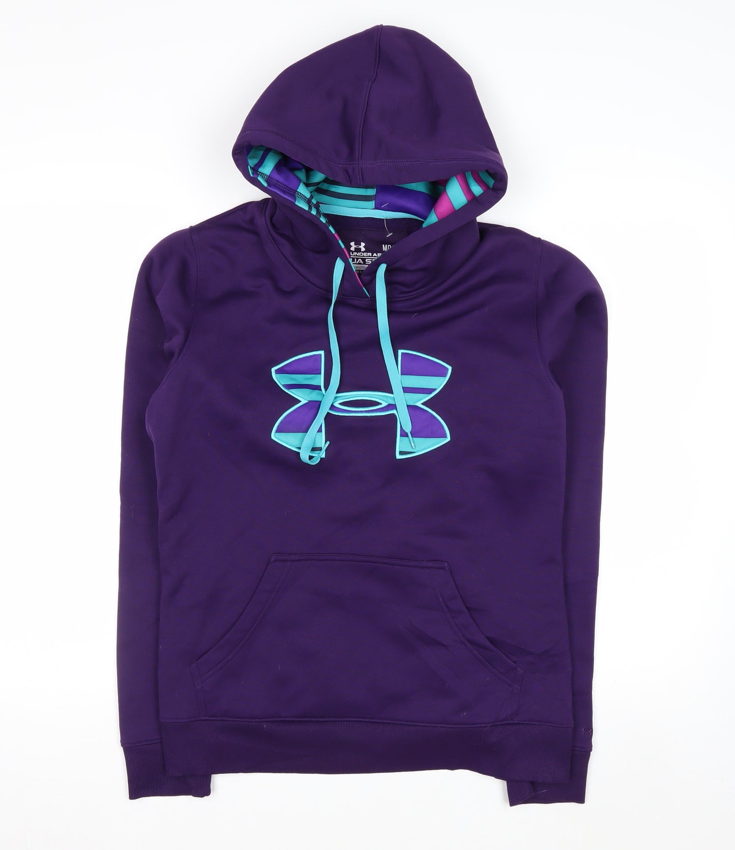 Under Armour Women Purple Medium Pullover Hoodie UA Storm Logo Sweatshirt