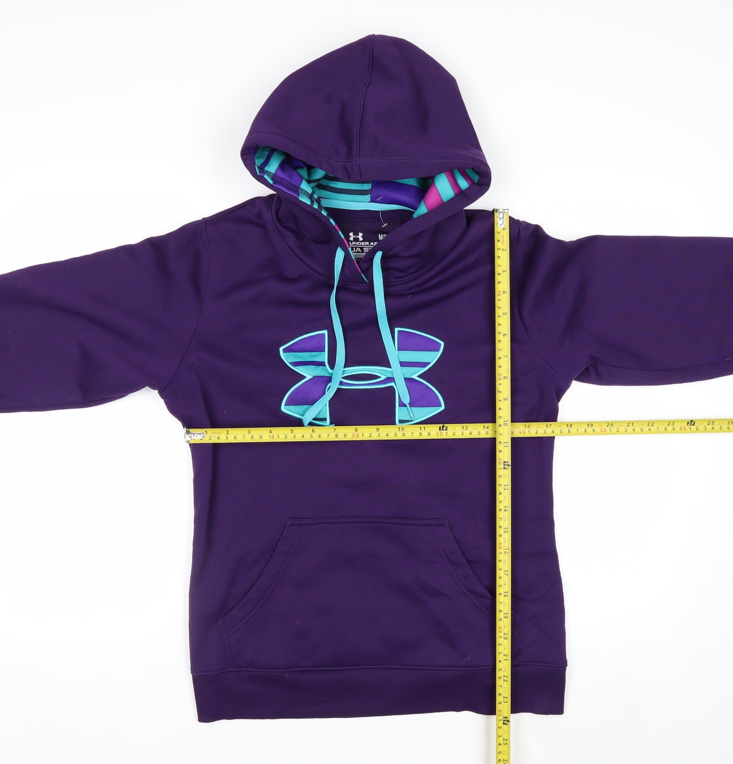 Under Armour Women Purple Medium Pullover Hoodie UA Storm Logo Sweatshirt