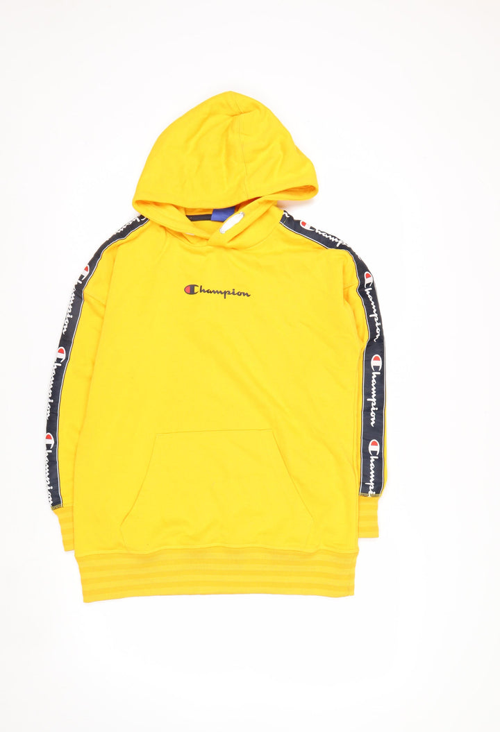Champion Boys Yellow Pullover Hoodie 11-12 Years Cotton Blend Logo