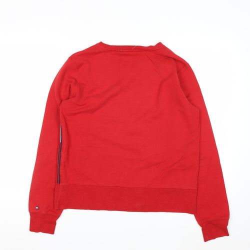 Tommy Hilfiger Jeans Red Cotton Crew Neck Sweatshirt Women M