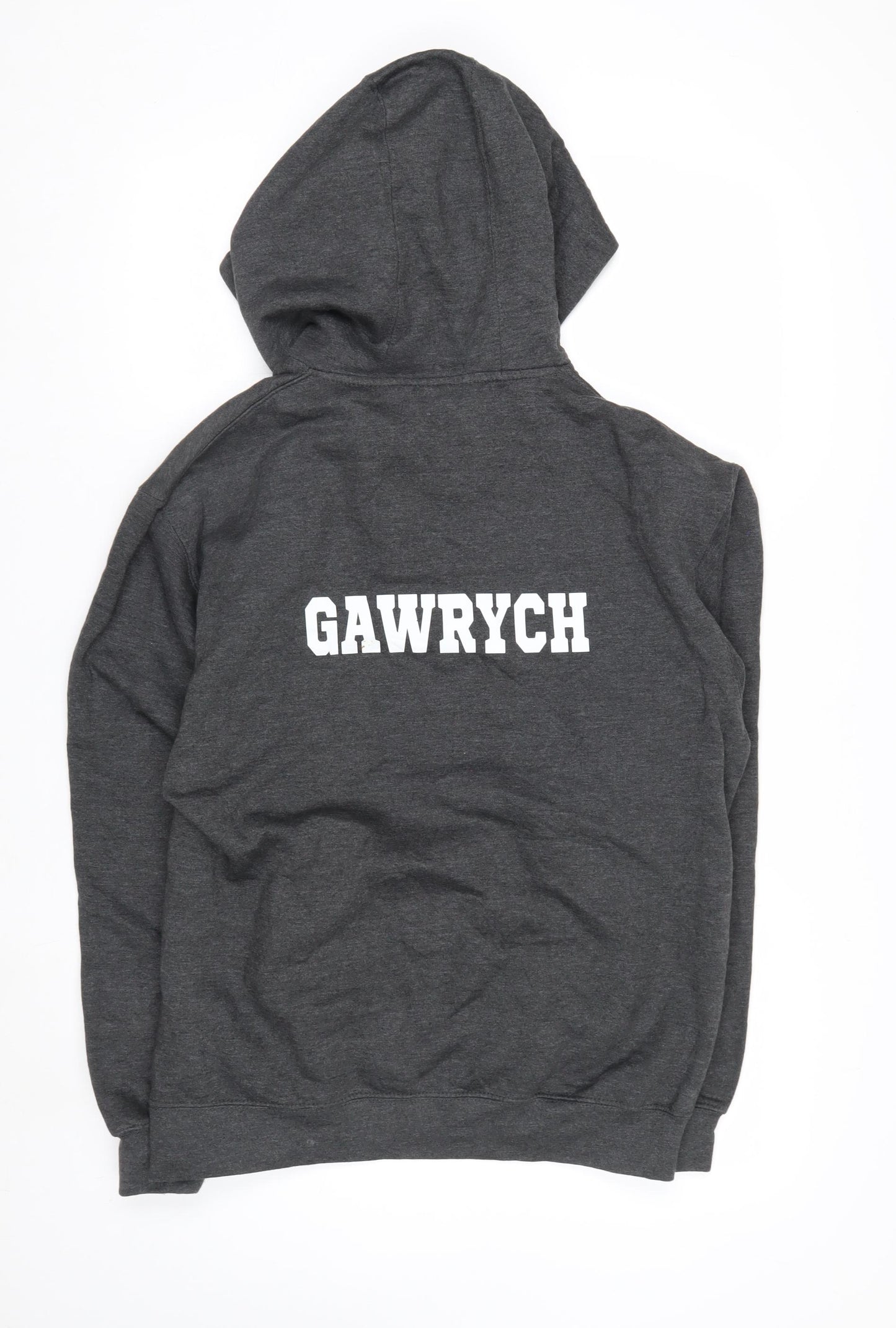 Pennant Men's Grey Hooded Pullover Jumper Small Graphic College Style