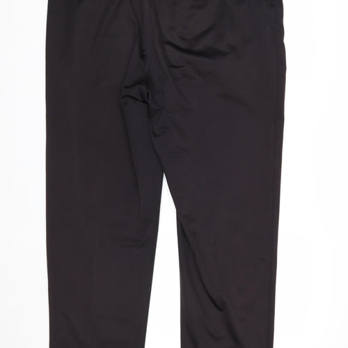 Adidas Men's Black Size L Track Pants Joggers with Zip Pockets
