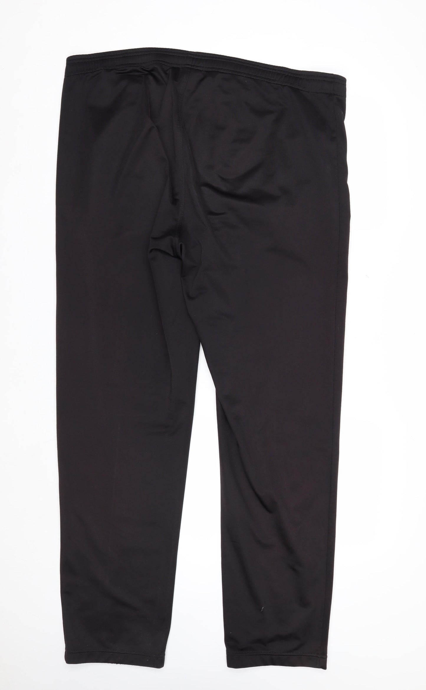 Adidas Men's Black Size L Track Pants Joggers with Zip Pockets