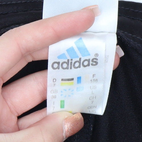 Adidas Men's Black Size L Track Pants Joggers with Zip Pockets