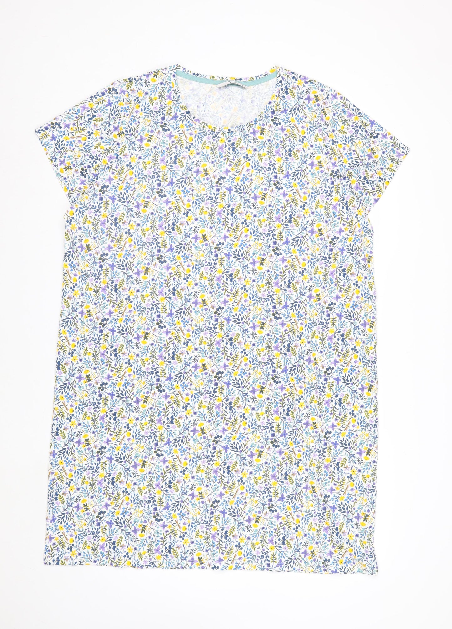 Tu Women Multicoloured Floral Cotton T-Shirt Size 20