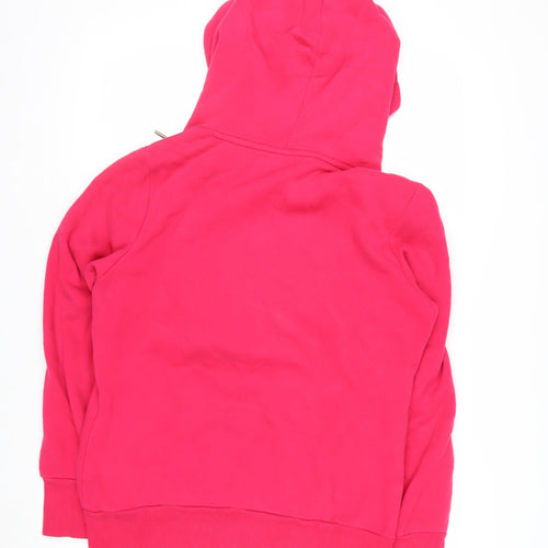 Puma Womens Pink Pullover Hoodie Size 14 Cotton Blend Sweatshirt