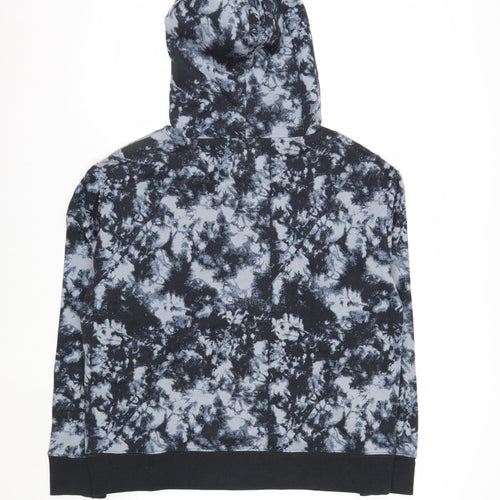Champion Men's Blue Tie-Dye Pullover Hoodie M Fleece Logo Gymwear