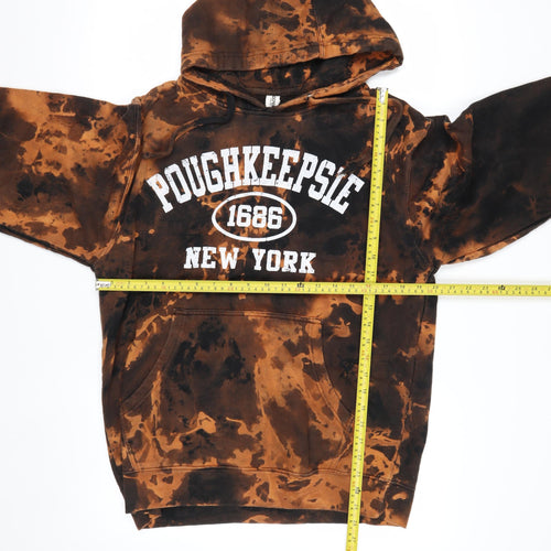 Independent Trading Co Mens Brown Black Tie-Dye Pullover Hoodie M