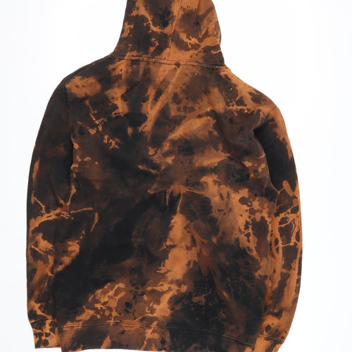 Independent Trading Co Mens Brown Black Tie-Dye Pullover Hoodie M