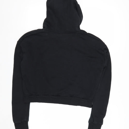 Cowboys Womens Black Cropped Pullover Hoodie S Casual Hooded Sweatshirt