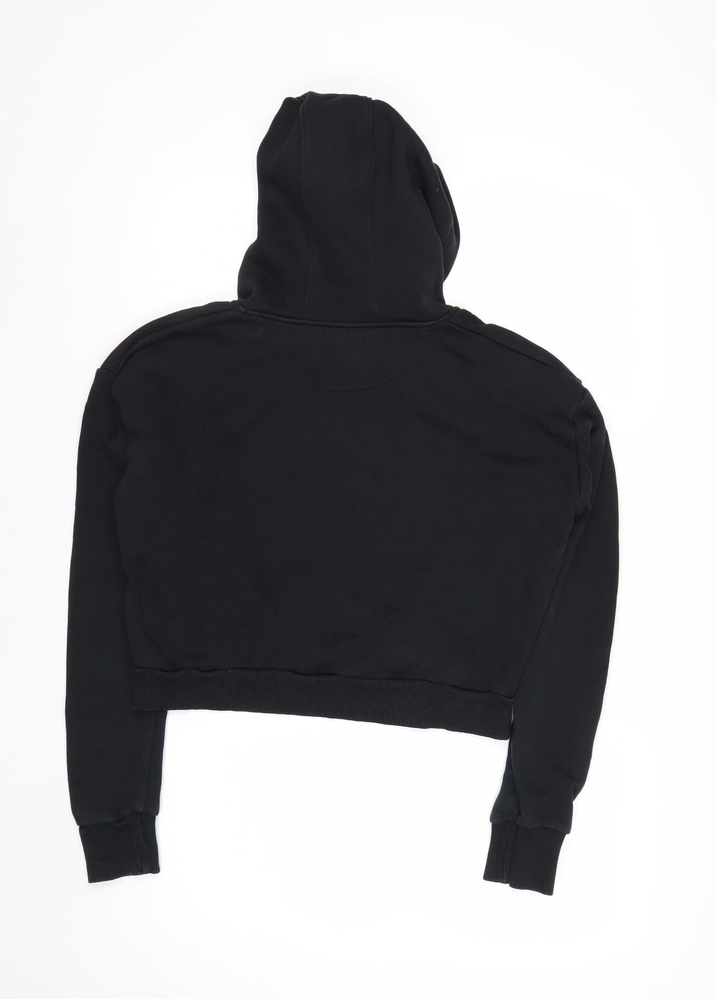 Cowboys Womens Black Cropped Pullover Hoodie S Casual Hooded Sweatshirt