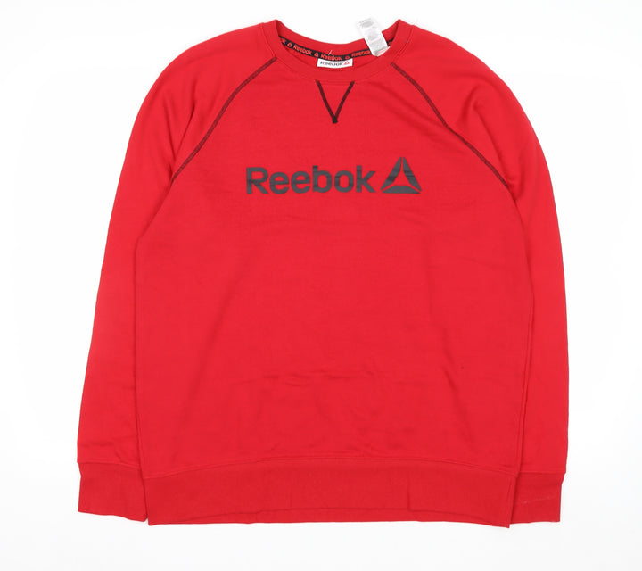 Reebok Men's Red Pullover Crew Neck Sweatshirt Size M