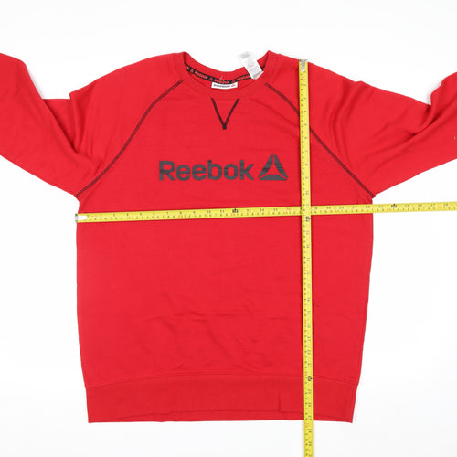 Reebok Men's Red Pullover Crew Neck Sweatshirt Size M