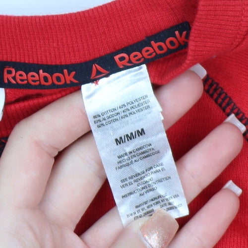 Reebok Men's Red Pullover Crew Neck Sweatshirt Size M