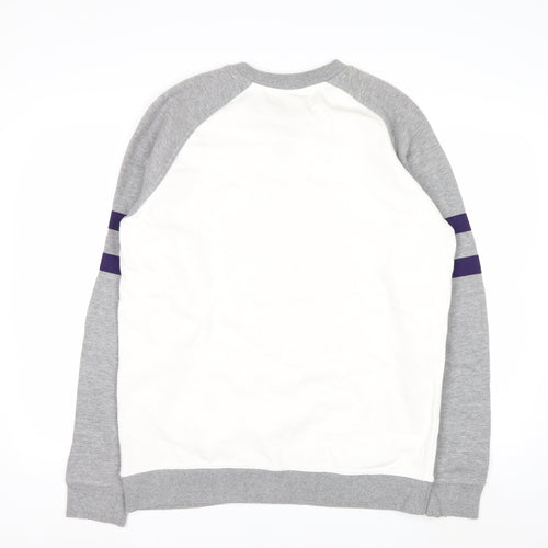 Champion Mens Grey White UAlbany Logo Sweatshirt M Pullover