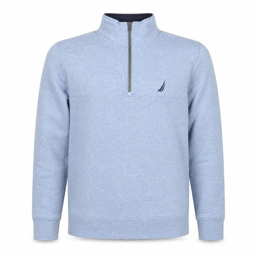Nautica Men's Blue 1/4 Zip Fleece Sweatshirt Size S Regular Fit