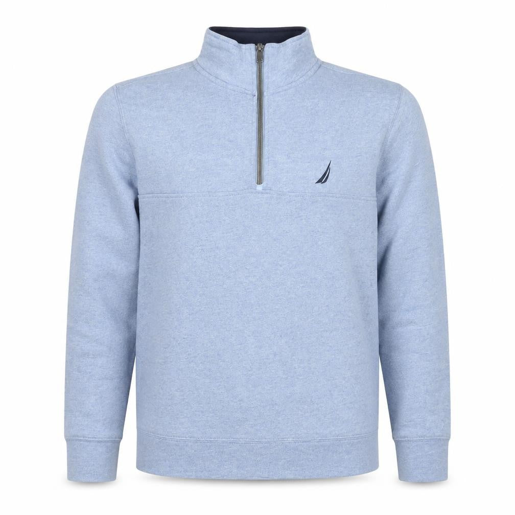 Nautica Men's Blue 1/4 Zip Fleece Sweatshirt Size S Regular Fit