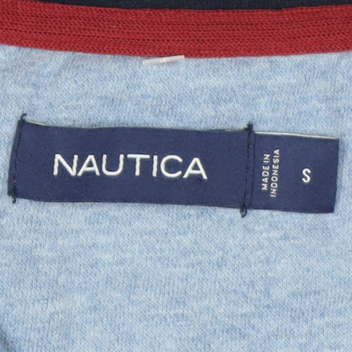 Nautica Men's Blue 1/4 Zip Fleece Sweatshirt Size S Regular Fit