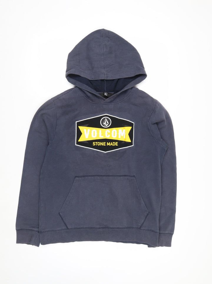 Volcom Teens Blue Pullover Hoodie XL 14Y Graphic Print Fleece