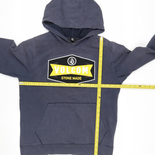 Volcom Teens Blue Pullover Hoodie XL 14Y Graphic Print Fleece